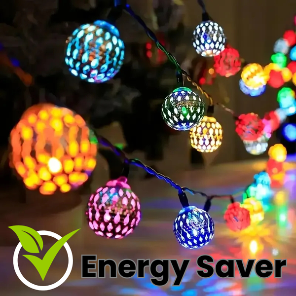 Moroccan Glow Solar String Lights
